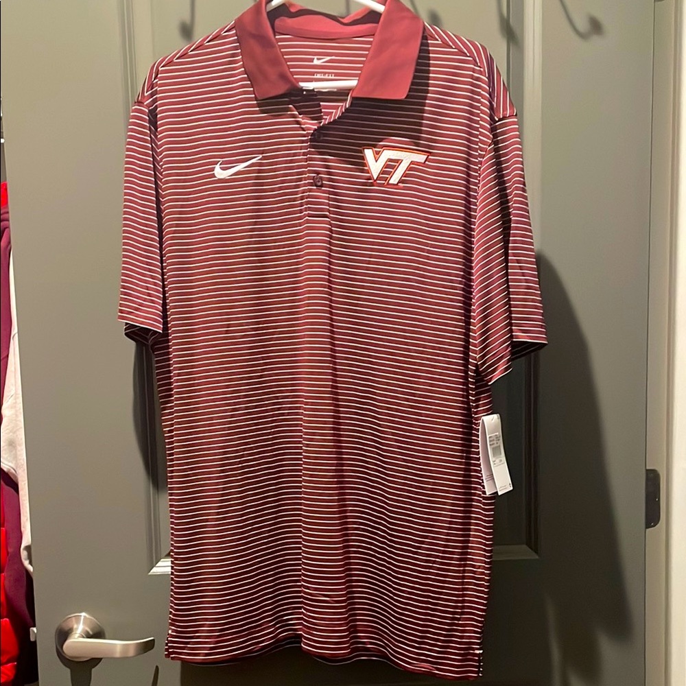 Nike Striped Virginia Tech Polo